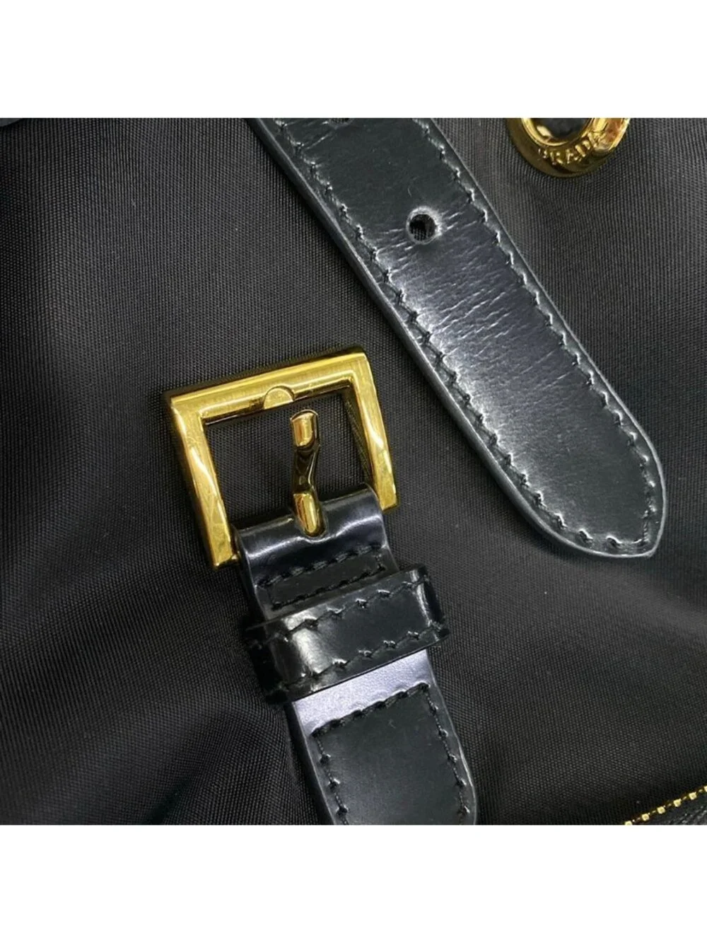Prada Backpack Black Re-Nylon Leather